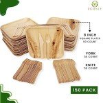 Eco-Friendly Palm Leaf Party Pack - 150 Pieces