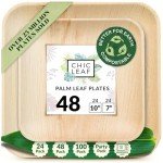 Chic Leaf Compostable Bamboo Palm Leaf Plates