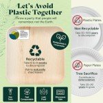 Chic Leaf Compostable Bamboo Palm Leaf Plates
