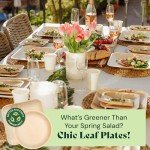 Chic Leaf Compostable Bamboo Palm Leaf Plates