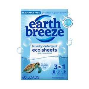 Earth Breeze Fragrance-Free Laundry Detergent Sheets - 60 Loads
