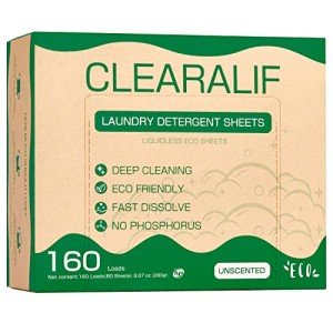 Eco-Friendly Unscented Laundry Detergent Sheets - 160 Loads