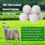 XL Wool Dryer Balls 6 Pack - Eco-Friendly Softener