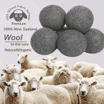 XL Dark Grey Wool Dryer Balls - 6-Pack
