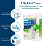 Eco-Friendly RV & Marine Toilet Paper - 4 Rolls