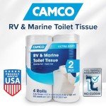 Eco-Friendly Biodegradable RV Toilet Tissue - 4 Rolls