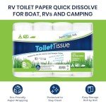 Eco-Friendly Biodegradable RV Toilet Paper - 8 Rolls