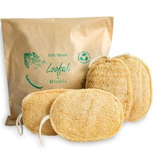 4 Pack Organic Loofah Exfoliating Sponges