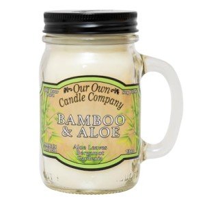 Bamboo & Aloe Scented Mason Jar Candle 13oz