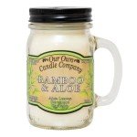 Bamboo & Aloe Scented Mason Jar Candle 13oz