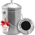 EPICA Odorless Stainless Steel Compost Bin 1.3 Gallon
