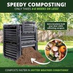 Large 80 Gallon Outdoor Compost Bin with Lid