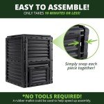 Large 80 Gallon Outdoor Compost Bin with Lid