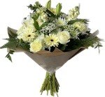 Serenity White Rose and Lily Bouquet