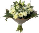 Serenity White Rose and Lily Bouquet