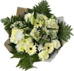 Serenity White Rose and Lily Bouquet