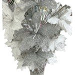 Sparkling Silver Vase Decor with Crushed Diamonds