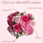 Pink Rose & Carnation Soap Flower Bouquet