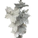 Sparkling Silver Vase Decor with Crushed Diamonds