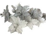 Sparkling Silver Vase Decor with Crushed Diamonds