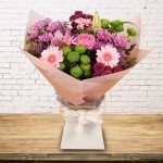 Fresh Pink Simplicity Hand-Tied Flower Bouquet