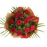 Stunning Hand-Tied Red Rose Bouquet Gift