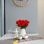 12PCS Realistic Red Artificial Roses Bouquet
