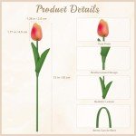 18pcs Real Touch Multicolor Fake Tulips