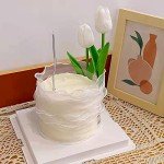 12 Pcs White Artificial Tulip Bouquet Decor