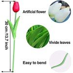 24 Multicolor Real Touch Artificial Tulips