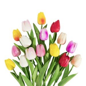 16 Pcs Real Touch Artificial Tulip Flowers