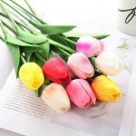 16 Pcs Real Touch Artificial Tulip Flowers