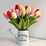 24 Multicolor Real Touch Artificial Tulips