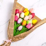 20 Pcs Multicolored Real Touch Artificial Tulips