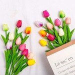20 Pcs Multicolored Real Touch Artificial Tulips