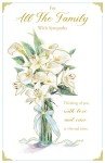 White Lily Bouquet with Sympathy Card