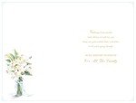 White Lily Bouquet with Sympathy Card