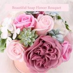 Birthday Soap Flower Bouquet - Pink Roses Gift