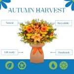 Autumn Harvest Fresh Flower Bouquet in Vase