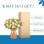 Elegant White Roses Bouquet with Presentation Vase