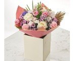 Orchid and Rose Bouquet with Pink Carnations