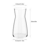 Clear 20cm Glass Vase for Flowers and Decor