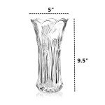 Set of 2 Modern Glass Flower Vases 9.5