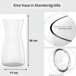 Clear Decorative Glass Flower Vase - Rustic Charm