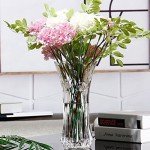Set of 2 Modern Glass Flower Vases 9.5