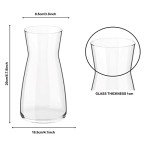 Modern Clear Glass Vase for Flowers, 20cm