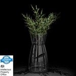 Clear Decorative Glass Flower Vase - Rustic Charm