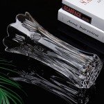 Set of 2 Modern Glass Flower Vases 9.5
