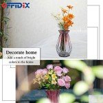 Gradient Multicolor Geometric Glass Vase - Purple Gray