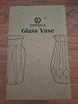 Gradient Multicolor Geometric Glass Vase - Purple Gray